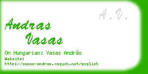 andras vasas business card