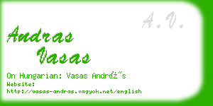 andras vasas business card